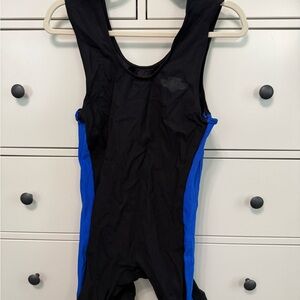 Titan Triumph Powerlifting Black and Blue Singlet